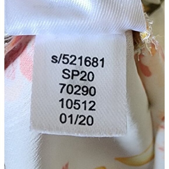 Loft Women's Short Layered Sleeve V Neck Blouse Top Lemons Print Polyester Sz L - Picture 8 of 13